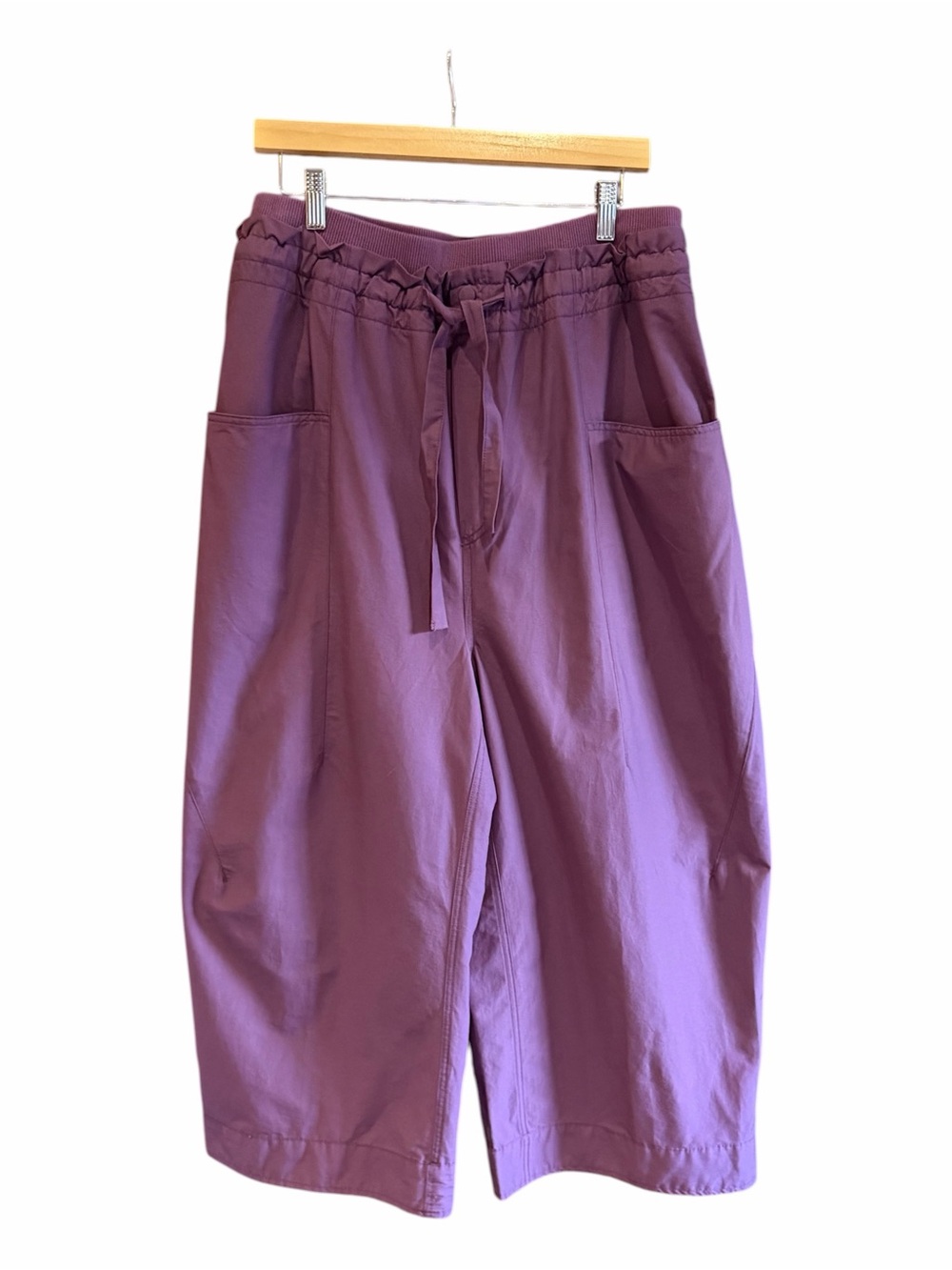 FREE PEOPLE Movement Fresh Start Pants Black Tea Purple Barrel Leg  L - Picture 4 of 13